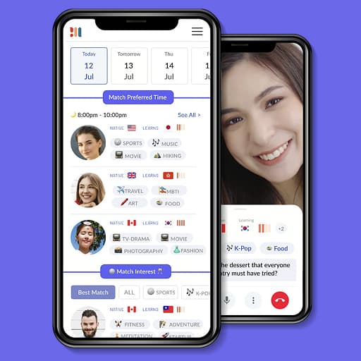 Speaking Language Exchange App screenshots